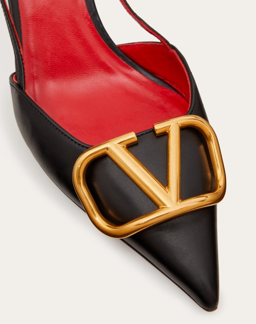 Red Valentino Décolleté Slingback VLogo Signature In Vitello 80mm