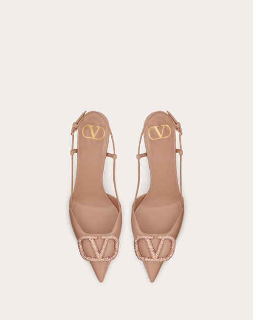 Red Valentino DÉCOLLETÉ SLINGBACK VLOGO SIGNATURE IN VITELLO 80MM