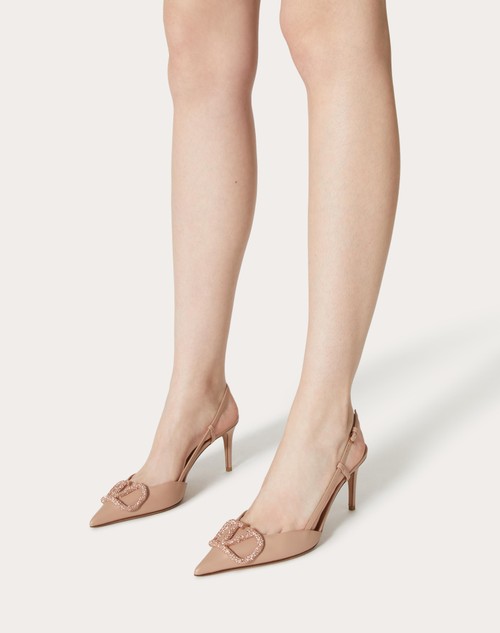 Red Valentino DÉCOLLETÉ SLINGBACK VLOGO SIGNATURE IN VITELLO 80MM