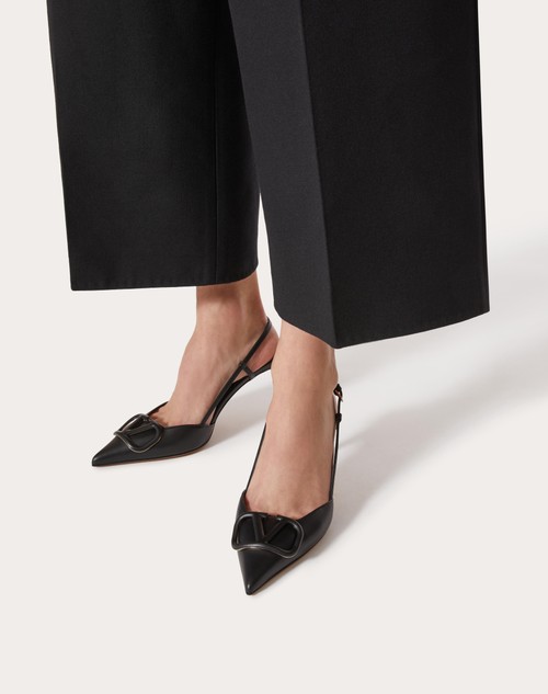 Red Valentino DÉCOLLETÉ SLINGBACK VLOGO SIGNATURE IN VITELLO 80MM