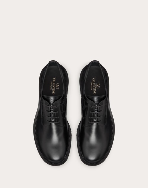 Red Valentino DERBY TOILE ICONOGRAPHE IN TESSUTO TECNICO TOILE ICONOGRAPHE E VITELLO