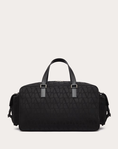 Red Valentino DUFFLE TOILE ICONOGRAPHE IN TESSUTO TECNICO CON DETTAGLI IN PELLE