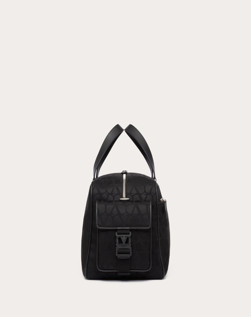 Red Valentino DUFFLE TOILE ICONOGRAPHE IN TESSUTO TECNICO CON DETTAGLI IN PELLE