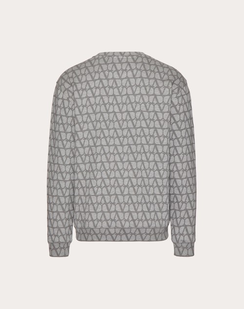 Red Valentino FELPA GIROCOLLO IN COTONE CON STAMPA TOILE ICONOGRAPHE