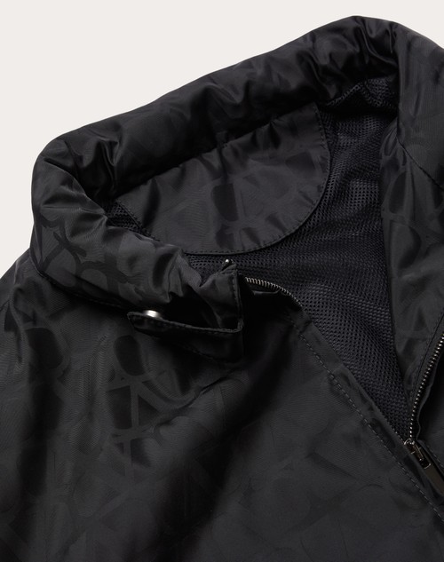 Red Valentino GIACCA A VENTO IN NYLON CON MOTIVO TOILE ICONOGRAPHE