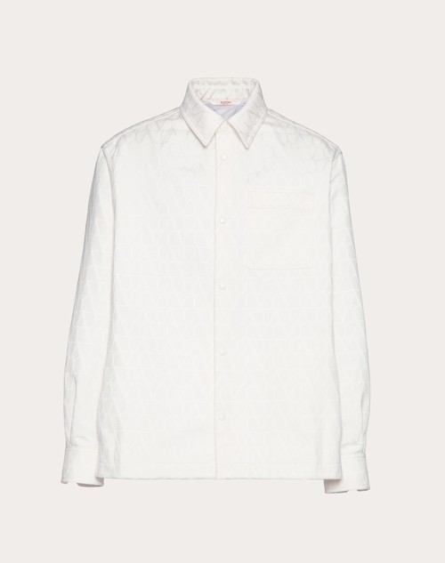 Red Valentino GIACCA CAMICIA IN CANVAS DI COTONE CON MOTIVO TOILE ICONOGRAPHE