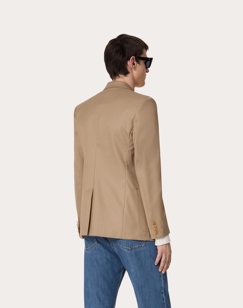 Red Valentino GIACCA DOPPIOPETTO IN SATIN DI COTONE