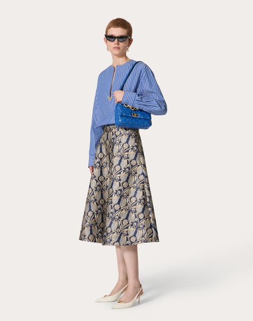 Red Valentino GONNA MIDI IN BROCCATO METAMORPHOS TULIPS
