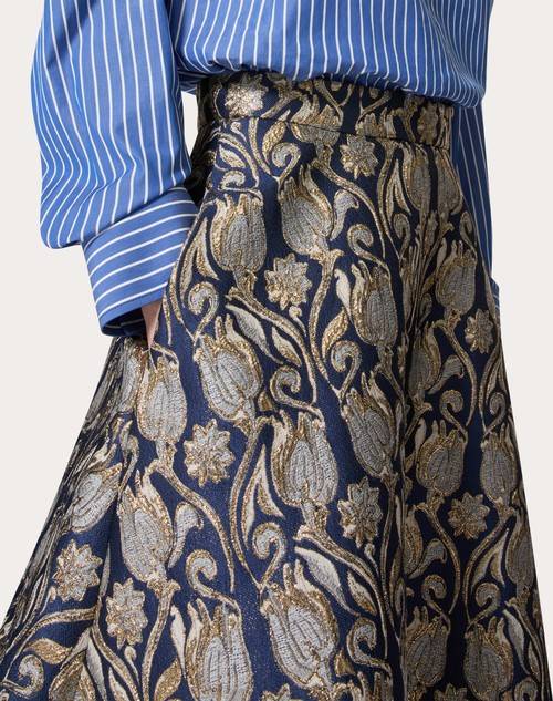 Red Valentino GONNA MIDI IN BROCCATO METAMORPHOS TULIPS