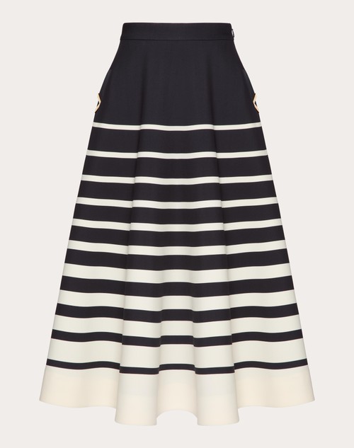 Red Valentino GONNA MIDI IN CREPE COUTURE VALENTINO ROOMVIEW