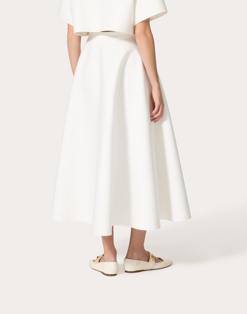 Red Valentino GONNA MIDI IN LIGHT DOUBLE SPLITTABLE GABARDINE