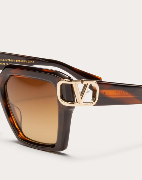 Red Valentino I - OCCHIALE DA SOLE SQUADRATO IN ACETATO CON VLOGO