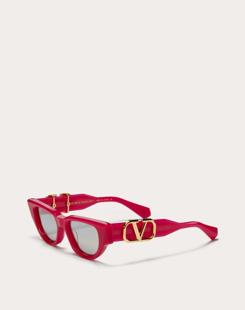 Red Valentino II - OCCHIALE DA SOLE CAT-EYE IN ACETATO CON VLOGO