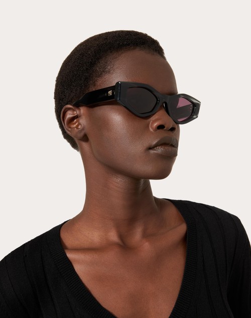 Red Valentino III - OCCHIALE DA SOLE ASIMMETRICO IN ACETATO