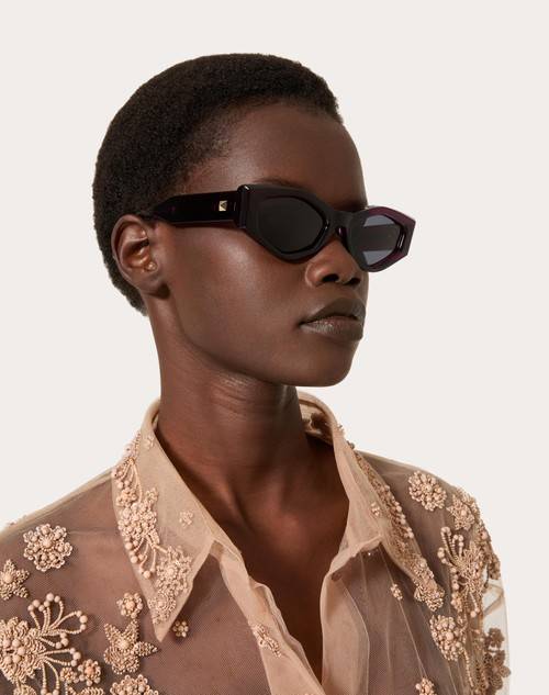 Red Valentino III - OCCHIALE DA SOLE ASIMMETRICO IN ACETATO