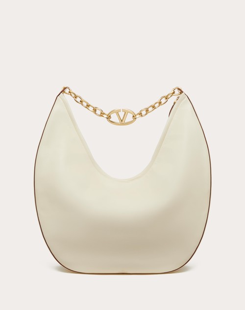 Red Valentino MAXI HOBO VLOGO MOON BAG IN NAPPA CON CATENA