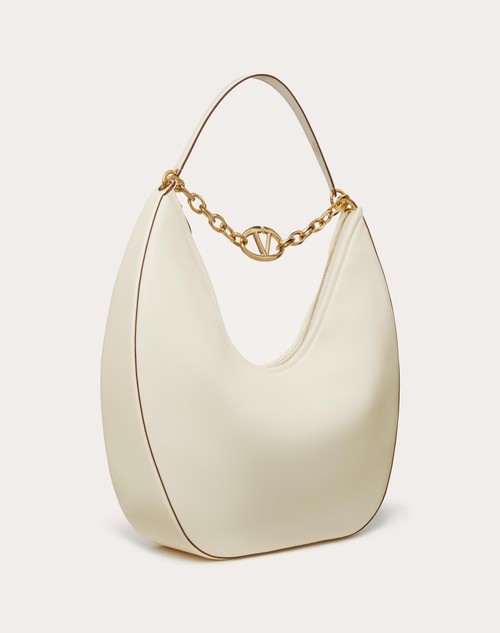 Red Valentino MAXI HOBO VLOGO MOON BAG IN NAPPA CON CATENA