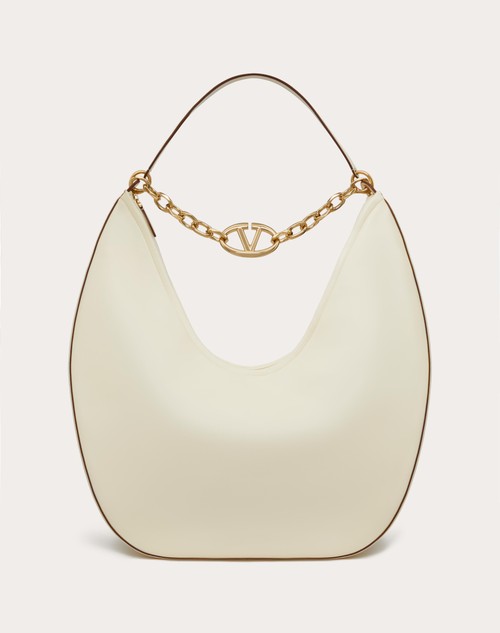Red Valentino MAXI HOBO VLOGO MOON BAG IN NAPPA CON CATENA