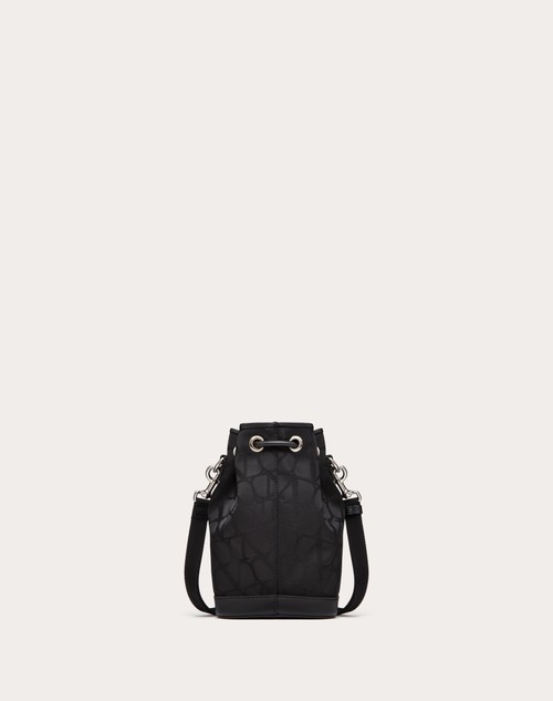 Red Valentino MINI BORSA A SECCHIELLO BLACK ICONOGRAPHE IN NYLON