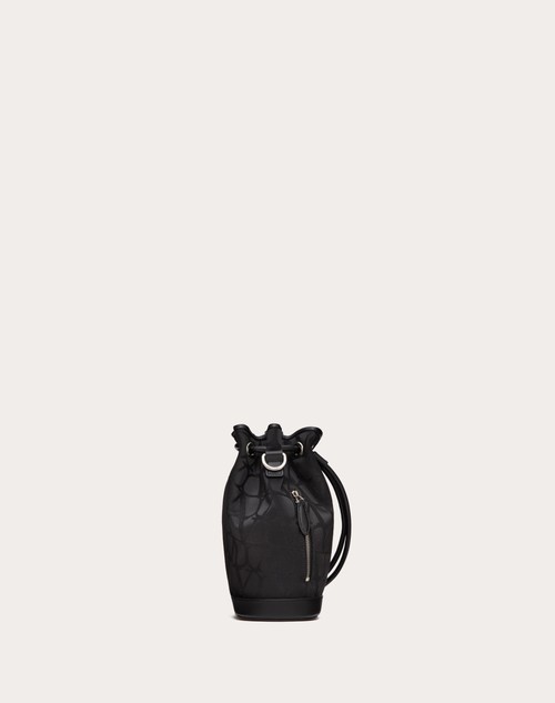 Red Valentino MINI BORSA A SECCHIELLO BLACK ICONOGRAPHE IN NYLON