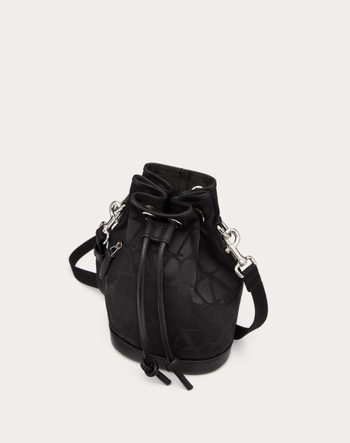 Red Valentino MINI BORSA A SECCHIELLO BLACK ICONOGRAPHE IN NYLON