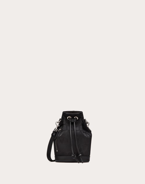 Red Valentino MINI BORSA A SECCHIELLO BLACK ICONOGRAPHE IN NYLON