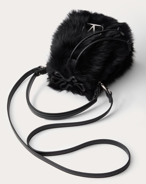 Red Valentino MINI BORSA A SECCHIELLO VLOGO SIGNATURE IN MONTONE