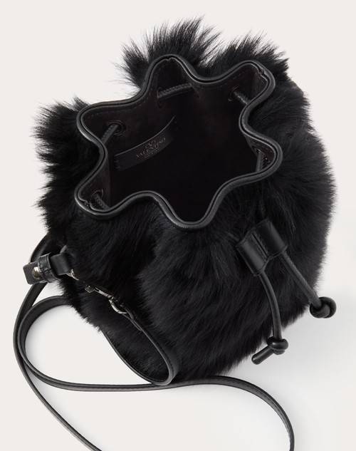 Red Valentino MINI BORSA A SECCHIELLO VLOGO SIGNATURE IN MONTONE