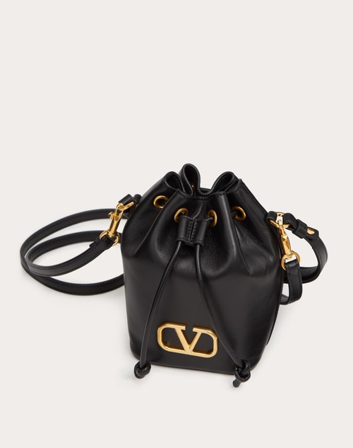 Red Valentino MINI BORSA A SECCHIELLO VLOGO SIGNATURE IN NAPPA