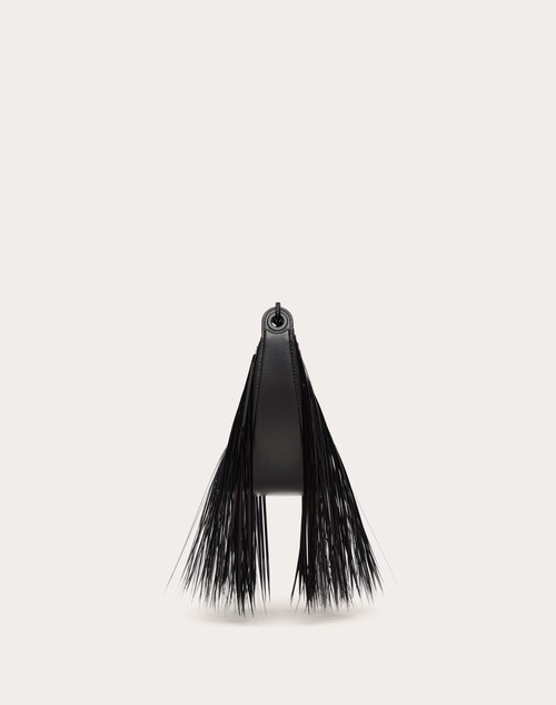 Red Valentino MINI HOBO VLOGO MOON BAG CON FRANGE DI PAILLETTES