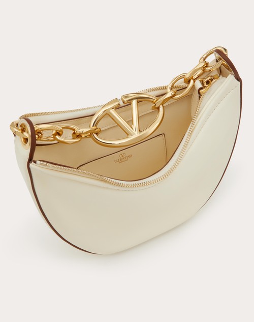 Red Valentino MINI HOBO VLOGO MOON BAG IN NAPPA CON CATENA