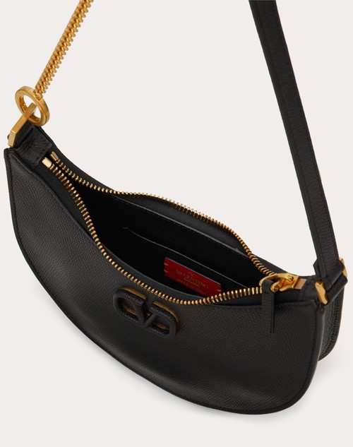 Red Valentino MINI HOBO VLOGO SIGNATURE IN VITELLO GRANATO