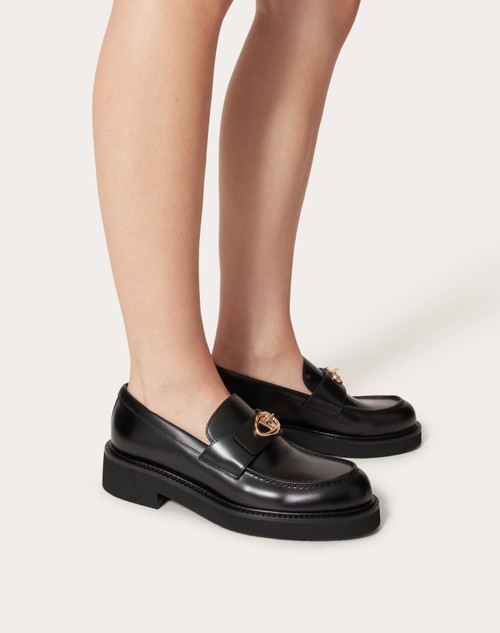 Red Valentino MOCASSINO VLOGO LOCKER IN VITELLO 40MM