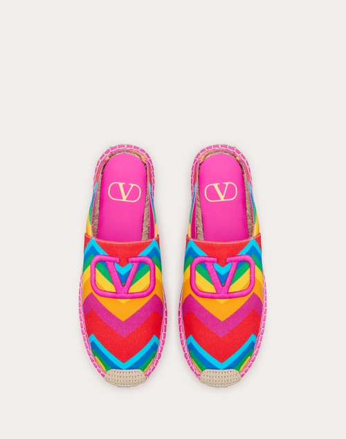 Red Valentino MULE VALENTINO GARAVANI ESCAPE IN CANVAS CON STAMPA CHEVRON24 25MM