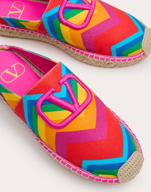 Red Valentino MULE VALENTINO GARAVANI ESCAPE IN CANVAS CON STAMPA CHEVRON24 25MM