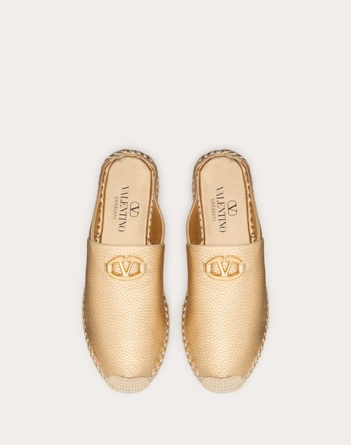 Red Valentino MULE VLOGO THE BOLD EDITION IN VITELLO GRANATO METALLIZZATO 25MM