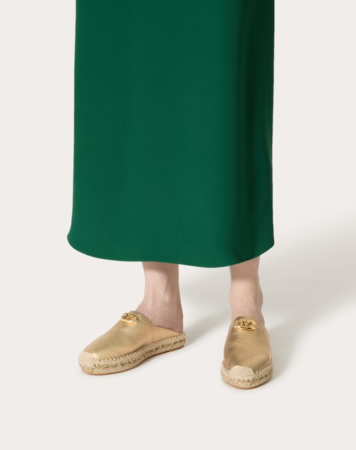 Red Valentino MULE VLOGO THE BOLD EDITION IN VITELLO GRANATO METALLIZZATO 25MM