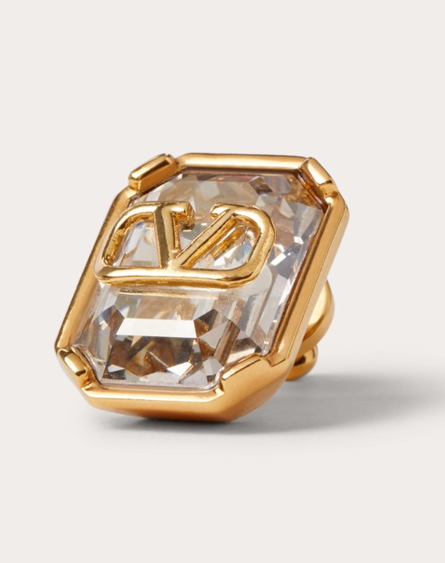 Red Valentino ORECCHINI VLOGO SIGNATURE IN METALLO E CRISTALLI