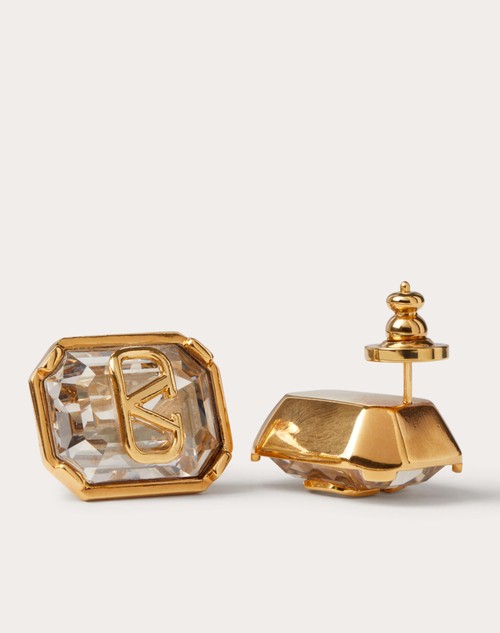 Red Valentino ORECCHINI VLOGO SIGNATURE IN METALLO E CRISTALLI