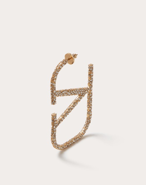 Red Valentino ORECCHINI VLOGO SIGNATURE IN METALLO E CRISTALLI SWAROVSKI®