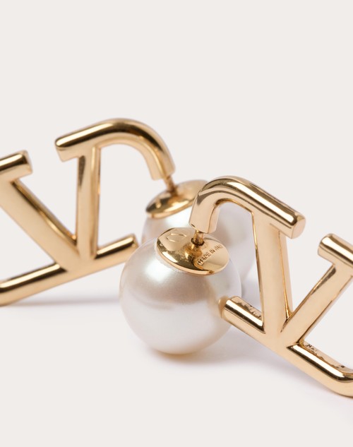 Red Valentino ORECCHINI VLOGO SIGNATURE IN METALLO E RESINA