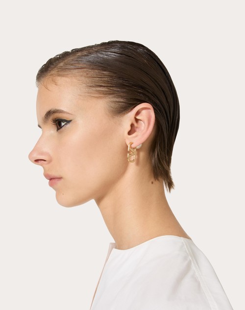 Red Valentino ORECCHINI VLOGO SIGNATURE IN METALLO E RESINA