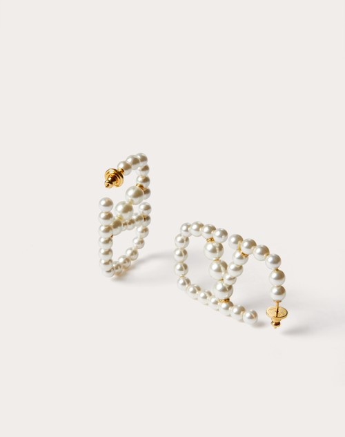 Red Valentino ORECCHINI VLOGO SIGNATURE IN METALLO E RESINA