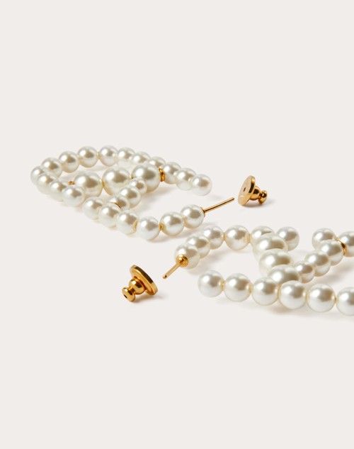 Red Valentino ORECCHINI VLOGO SIGNATURE IN METALLO E RESINA