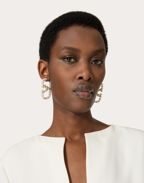 Red Valentino ORECCHINI VLOGO SIGNATURE IN METALLO E RESINA