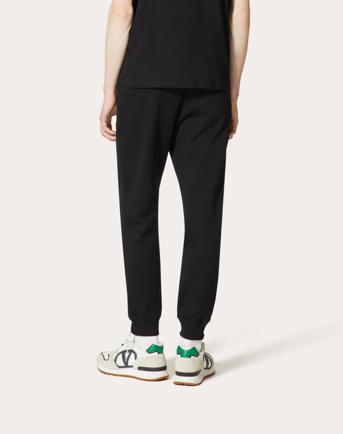 Red Valentino PANTALONE DA JOGGING IN COTONE TECNICO CON PATCH VLOGO SIGNATURE