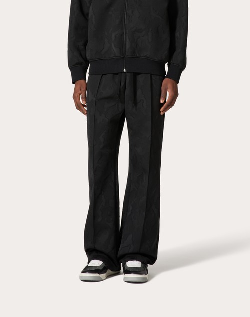 Red Valentino PANTALONI IN ACETATO CON MOTIVO CAMOUNOIR ALL OVER