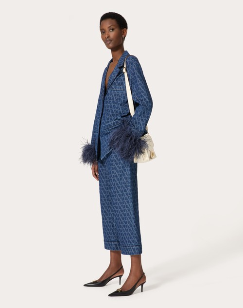 Red Valentino PANTALONI IN DENIM TOILE ICONOGRAPHE MEDIUM BLUE