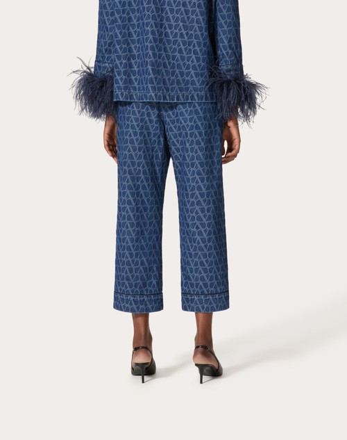 Red Valentino PANTALONI IN DENIM TOILE ICONOGRAPHE MEDIUM BLUE