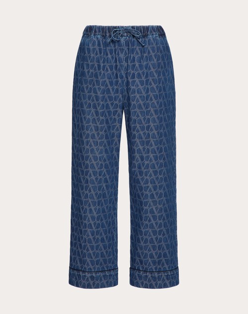 Red Valentino PANTALONI IN DENIM TOILE ICONOGRAPHE MEDIUM BLUE
